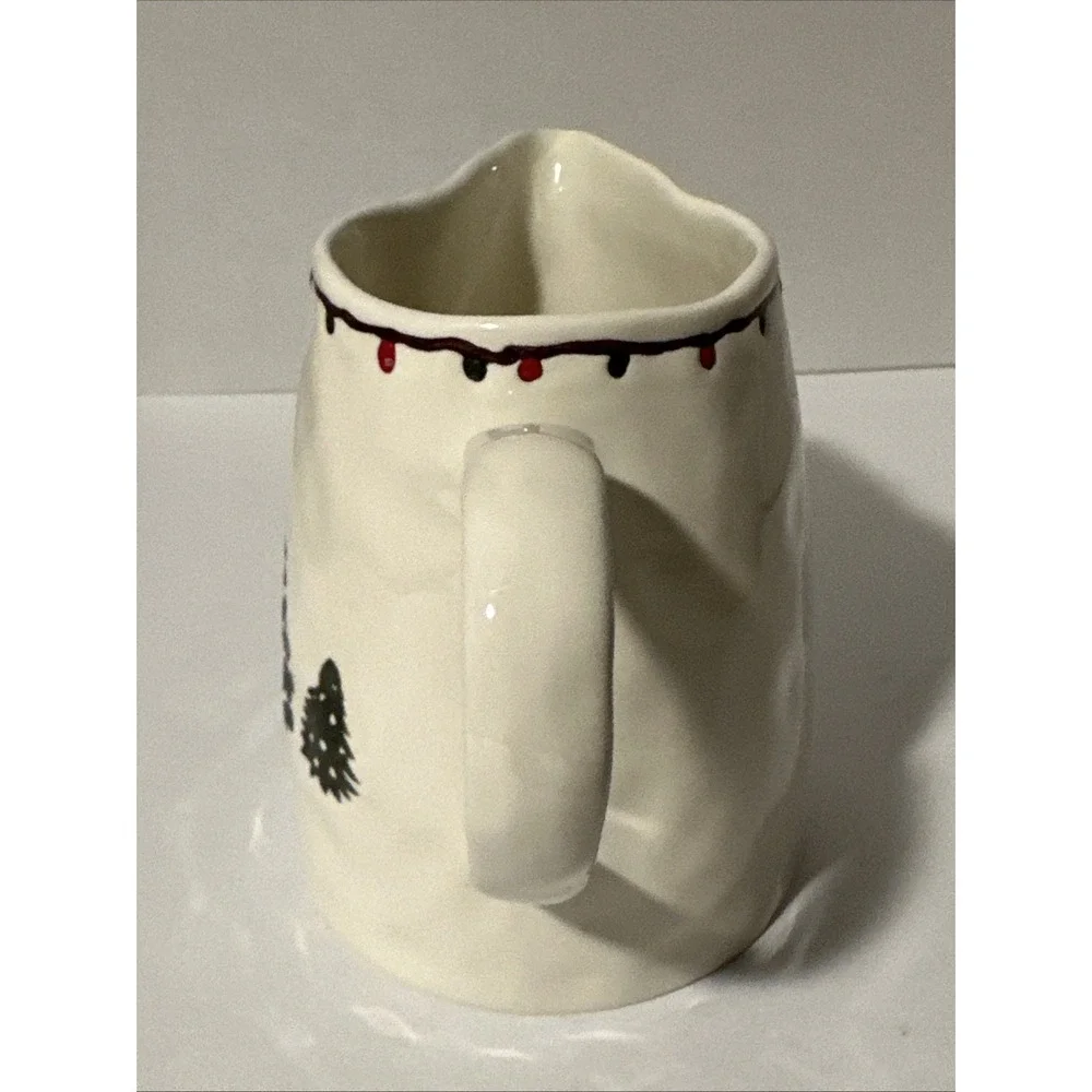 Potters Studio Dimpled Colonial Style Ceramic Pitcher Farmhouse Christmas Decor
